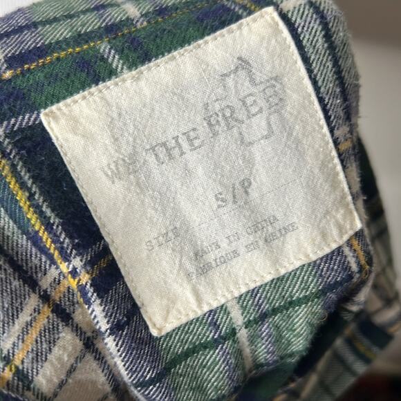 Free People Green Plaid Flannel Sleeveless Dress - Picture 6 of 6